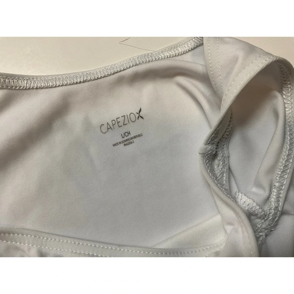 NWT Capezio The Dancemaker Youth Girls Tank Leotard White‎ Large 12